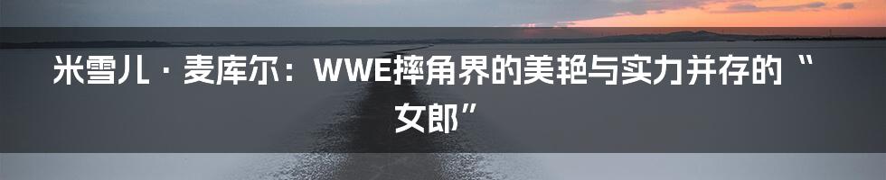 米雪儿·麦库尔：WWE摔角界的美艳与实力并存的“女郎”