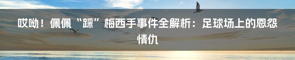 哎呦!佩佩“踩”梅西手事件全解析:足球场上的恩怨情仇