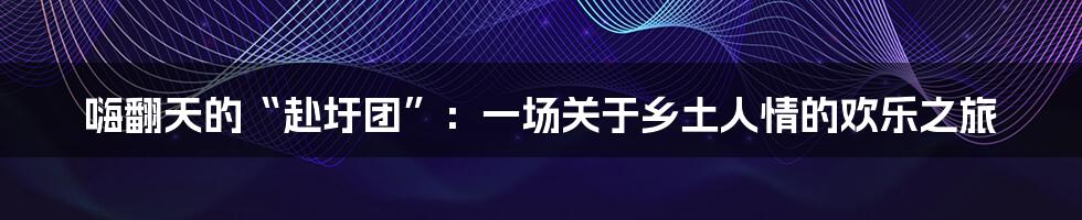 嗨翻天的“赴圩团”：一场关于乡土人情的欢乐之旅