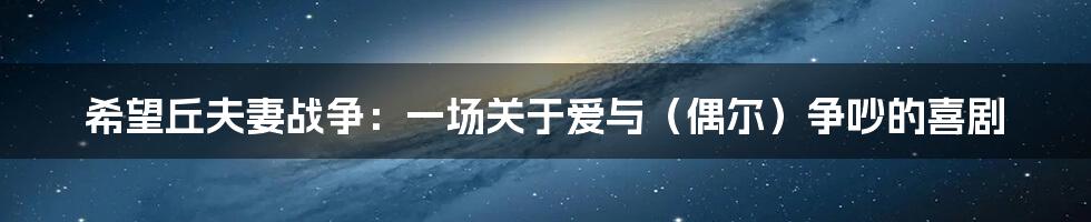 希望丘夫妻战争:一场关于爱与(偶尔)争吵的喜剧