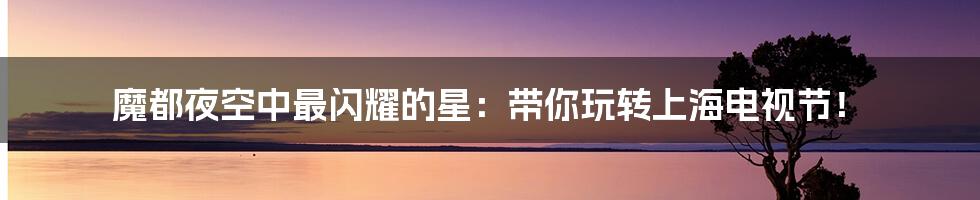 魔都夜空中最闪耀的星：带你玩转上海电视节！