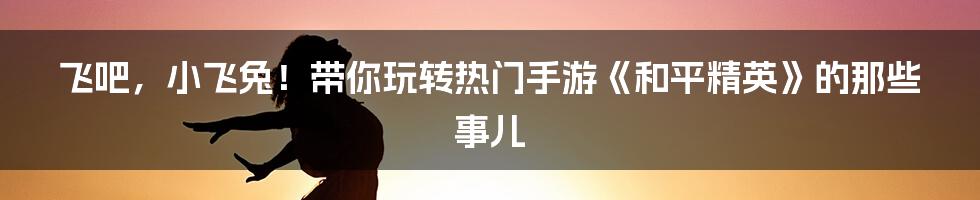 飞吧，小飞兔！带你玩转热门手游《和平精英》的那些事儿