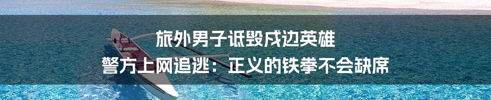 旅外男子诋毁戍边英雄 警方上网追逃:正义的铁拳不会缺席
