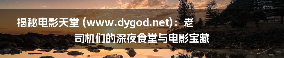 揭秘电影天堂 (www.dygod.net):老司机们的深夜食堂与电影宝藏