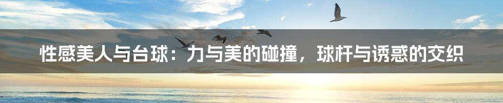 性感美人与台球:力与美的碰撞,球杆与诱惑的交织