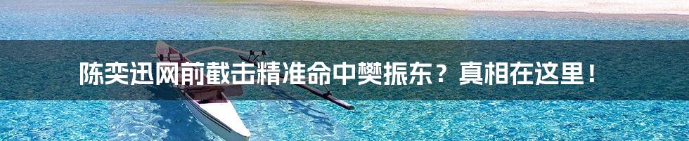 陈奕迅网前截击精准命中樊振东？真相在这里！