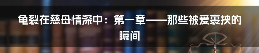龟裂在慈母情深中:第一章——那些被爱裹挟的瞬间
