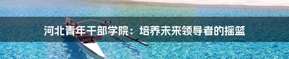 河北青年干部学院:培养未来领导者的摇篮