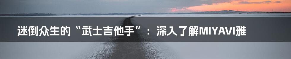 迷倒众生的“武士吉他手”：深入了解MIYAVI雅