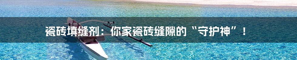 瓷砖填缝剂:你家瓷砖缝隙的“守护神”!