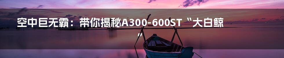 空中巨无霸:带你揭秘A300-600ST“大白鲸”