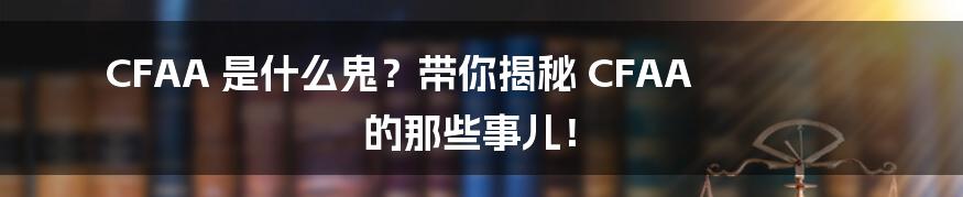 CFAA 是什么鬼?带你揭秘 CFAA 的那些事儿!