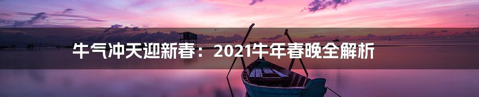 牛气冲天迎新春:2021牛年春晚全解析