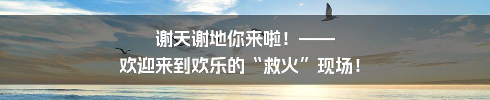 谢天谢地你来啦!—— 欢迎来到欢乐的“救火”现场!