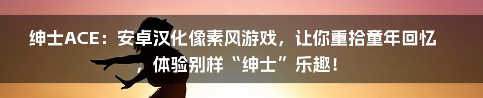 绅士ACE:安卓汉化像素风游戏,让你重拾童年回忆,体验别样“绅士”乐趣!