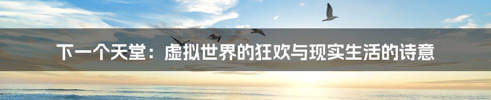 下一个天堂:虚拟世界的狂欢与现实生活的诗意