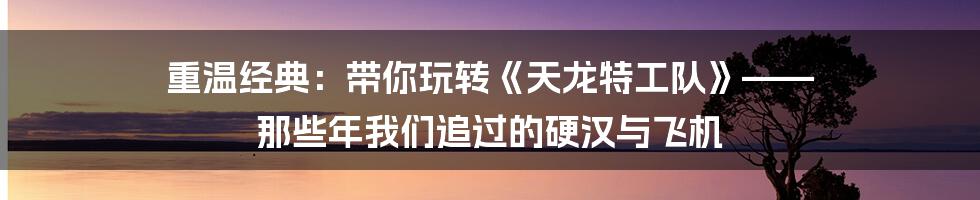 重温经典:带你玩转《天龙特工队》—— 那些年我们追过的硬汉与飞机