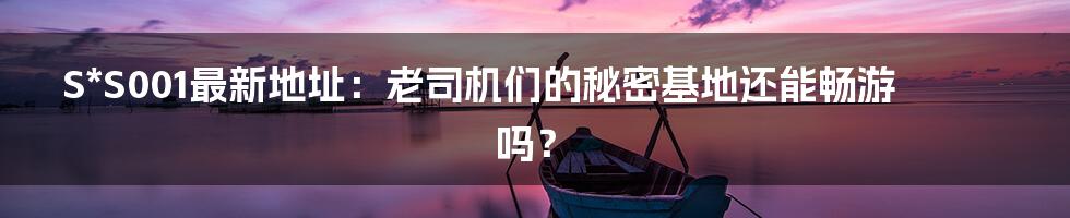 S*S001最新地址:老司机们的秘密基地还能畅游吗?