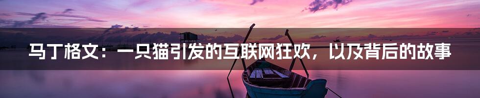 马丁格文:一只猫引发的互联网狂欢,以及背后的故事