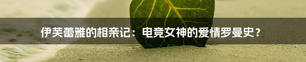 伊芙蕾雅的相亲记:电竞女神的爱情罗曼史?