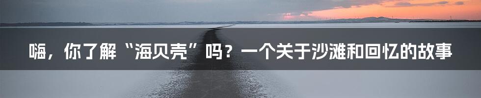 嗨,你了解“海贝壳”吗?一个关于沙滩和回忆的故事