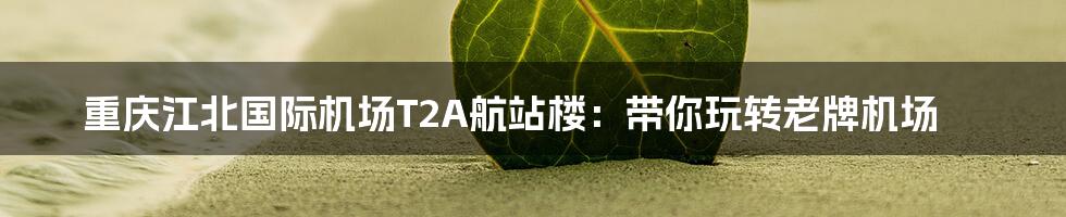 重庆江北国际机场T2A航站楼：带你玩转老牌机场