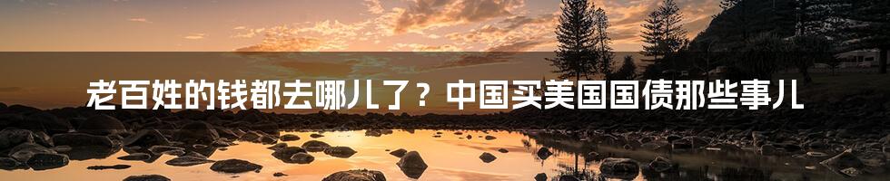 老百姓的钱都去哪儿了？中国买美国国债那些事儿