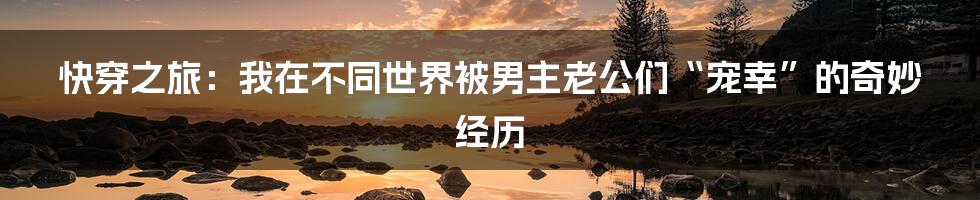 快穿之旅:我在不同世界被男主老公们“宠幸”的奇妙经历