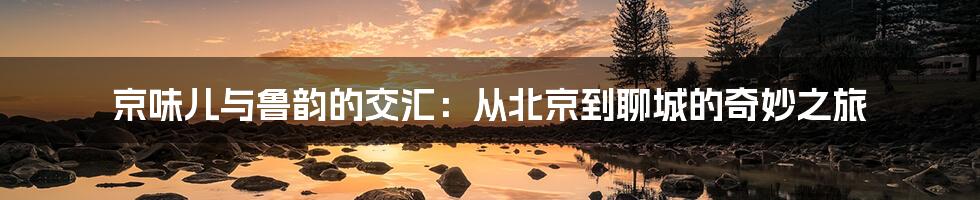 京味儿与鲁韵的交汇:从北京到聊城的奇妙之旅