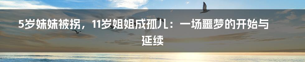5岁妹妹被拐,11岁姐姐成孤儿:一场噩梦的开始与延续