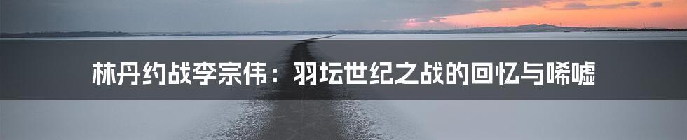 林丹约战李宗伟:羽坛世纪之战的回忆与唏嘘