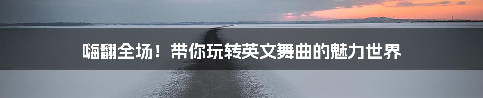 嗨翻全场!带你玩转英文舞曲的魅力世界