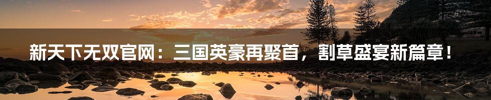新天下无双官网:三国英豪再聚首,割草盛宴新篇章!