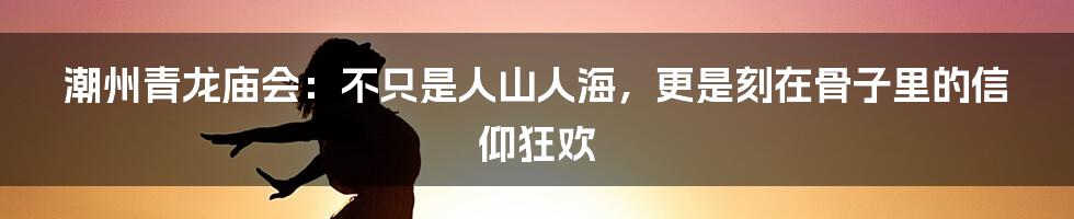 潮州青龙庙会:不只是人山人海,更是刻在骨子里的信仰狂欢