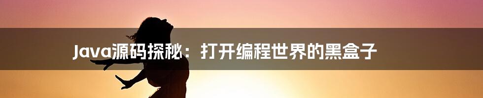 Java源码探秘:打开编程世界的黑盒子