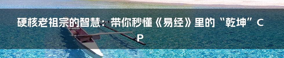 硬核老祖宗的智慧:带你秒懂《易经》里的“乾坤”CP