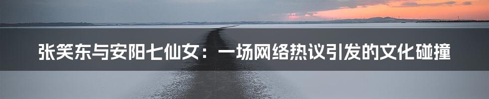 张笑东与安阳七仙女：一场网络热议引发的文化碰撞