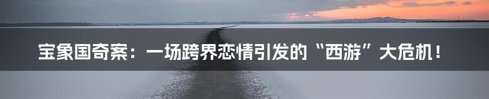 宝象国奇案：一场跨界恋情引发的“西游”大危机！