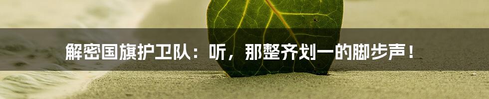 解密国旗护卫队：听，那整齐划一的脚步声！