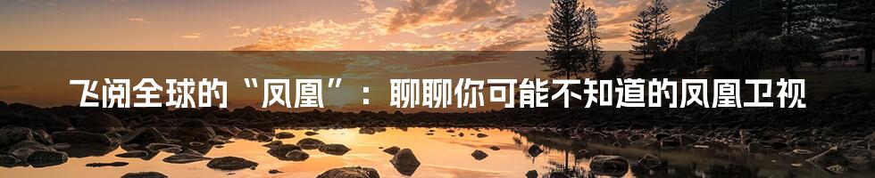 飞阅全球的“凤凰”：聊聊你可能不知道的凤凰卫视