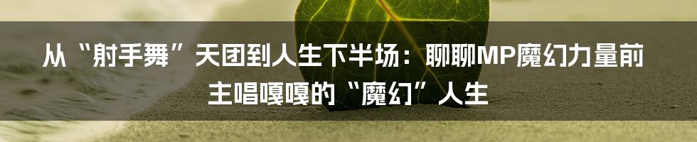 从“射手舞”天团到人生下半场：聊聊MP魔幻力量前主唱嘎嘎的“魔幻”人生