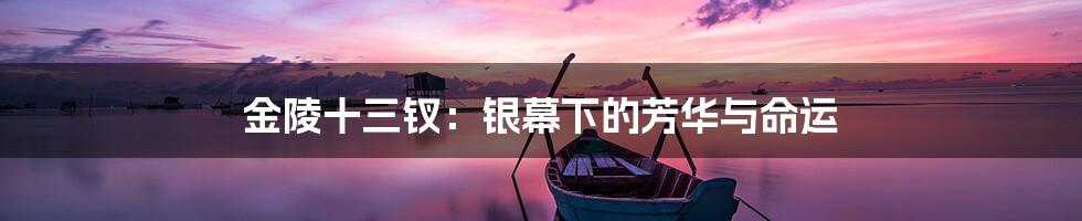 金陵十三钗：银幕下的芳华与命运