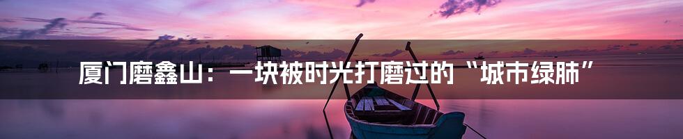 厦门磨鑫山：一块被时光打磨过的“城市绿肺”