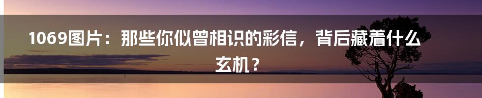 1069图片：那些你似曾相识的彩信，背后藏着什么玄机？