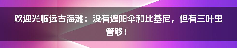 欢迎光临远古海滩：没有遮阳伞和比基尼，但有三叶虫管够！
