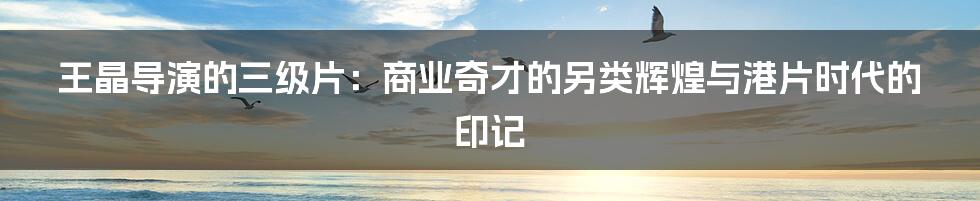 王晶导演的三级片：商业奇才的另类辉煌与港片时代的印记