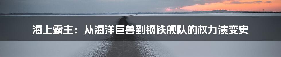 海上霸主：从海洋巨兽到钢铁舰队的权力演变史