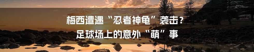 梅西遭遇“忍者神龟”袭击？ 足球场上的意外“萌”事