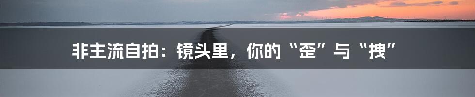 非主流自拍：镜头里，你的“歪”与“拽”