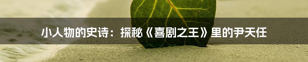 小人物的史诗:探秘《喜剧之王》里的尹天任